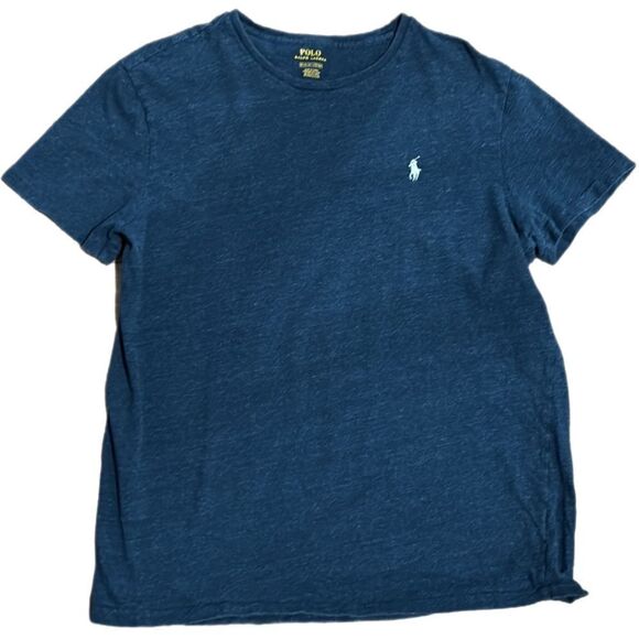 Polo Ralph Lauren Heather Blue Crewneck T-Shirt – Size M - Picture 2 of 5